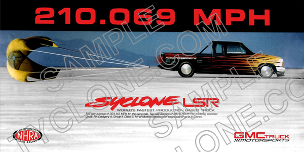 GMC Syclone – Land Speed Record With Parachute